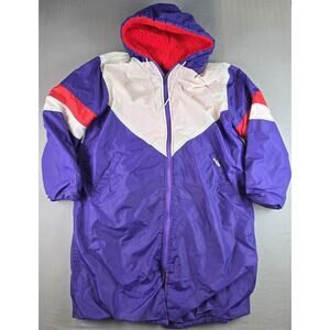 Vintage Tru West Swim Parka Medium Linfield U. Purple Red Sherpa Lined Made USA